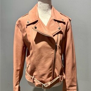 Forever 21 Blush Leather Moto Jacket